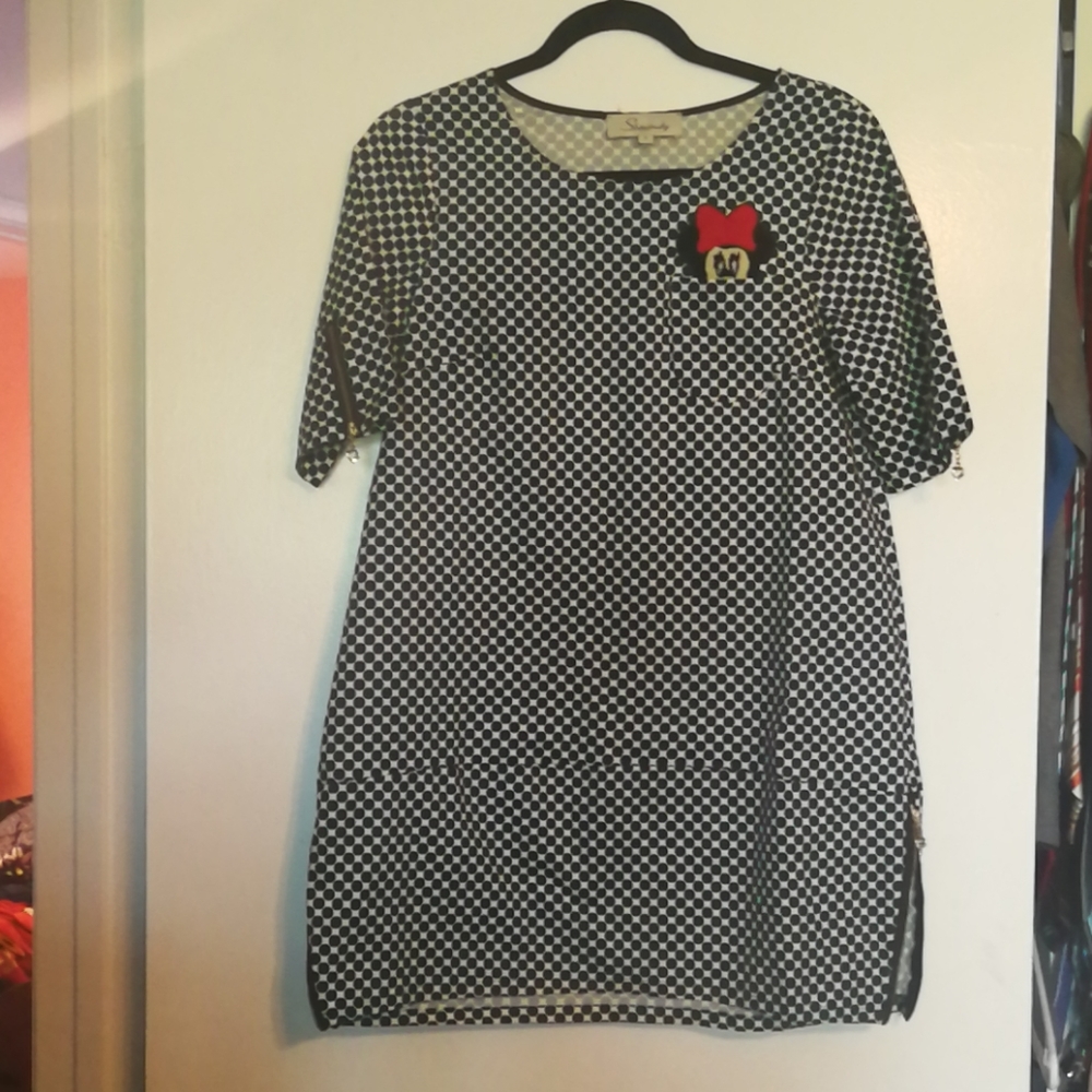 Sh&Cindy Minnie Mouse polka dot Tunic